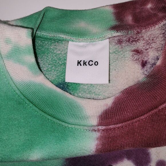 KkCo Tie Dye Oversized Pierced Sweatshirt Unisex Size S - Picture 3 of 10